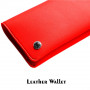 Pochette PU Cuir Multifonction Etui - Rouge