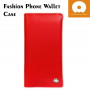 Pochette PU Cuir Multifonction Etui - Rouge