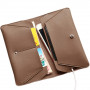 Pochette PU Cuir Multifonction Etui - Marron